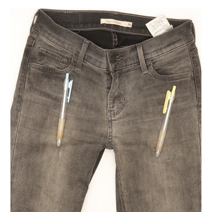 Levi's 710 Super Women Grey Skinny Slim Stretch Jeans W26 L30