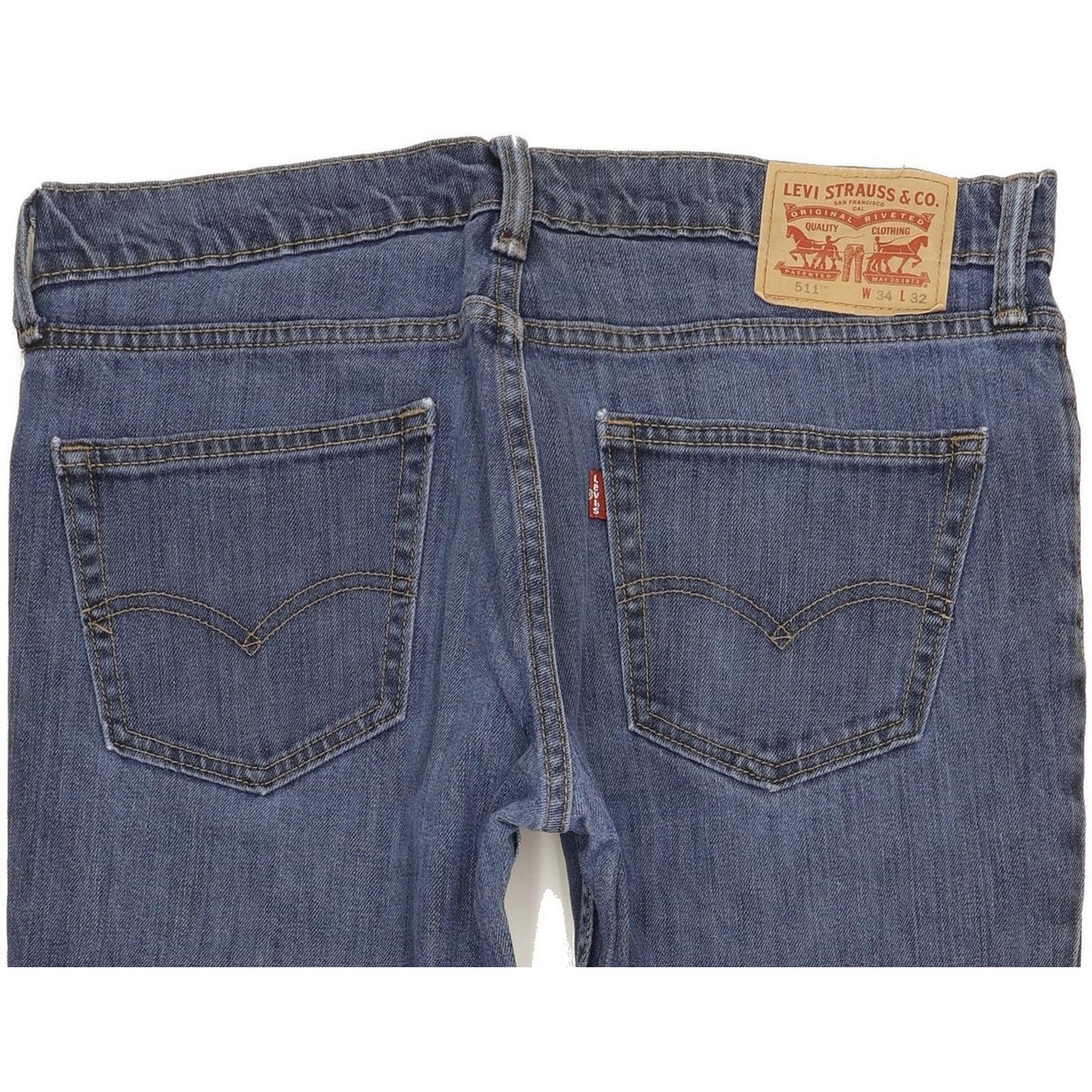 Levi's 511 Men Blue Straight Slim Stretch Jeans W34 L31