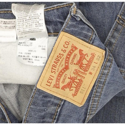 Levi's 511 Men Blue Straight Slim Stretch Jeans W34 L31