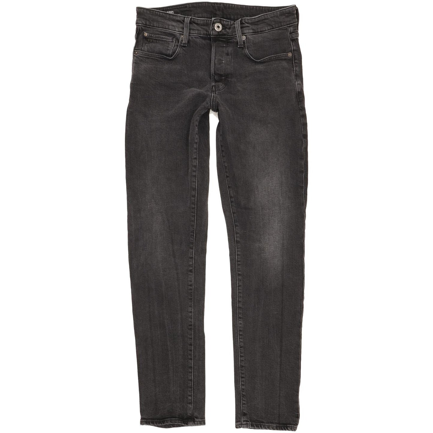 G-Star 3301 Men Black Tapered Regular Stretch Jeans W31 L32