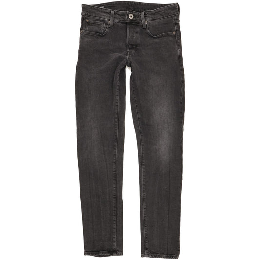 G-Star 3301 Men Black Tapered Regular Stretch Jeans W31 L32
