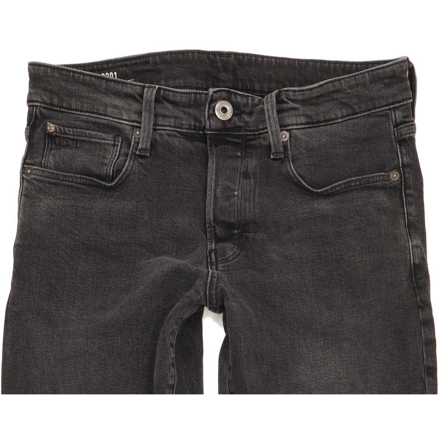 G-Star 3301 Men Black Tapered Regular Stretch Jeans W31 L32