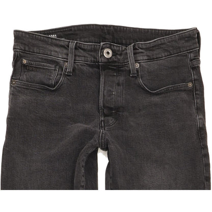 G-Star 3301 Men Black Tapered Regular Stretch Jeans W31 L32