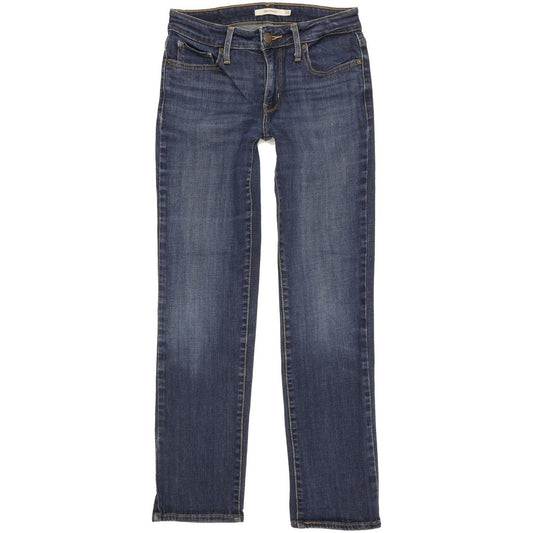 Levi's 714 Women Blue Straight Slim Stretch Jeans W25 L28