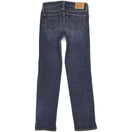 Levi's 714 Women Blue Straight Slim Stretch Jeans W25 L28