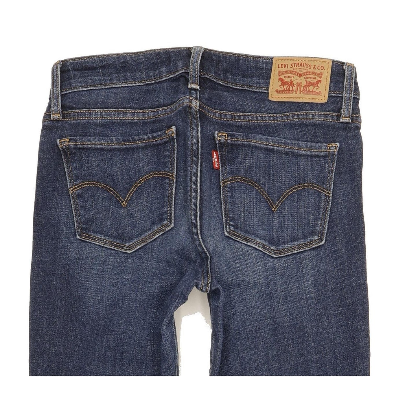 Levi's 714 Women Blue Straight Slim Stretch Jeans W25 L28