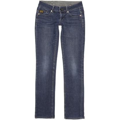 G-Star Midge Women Blue Straight Slim Stretch Jeans W28 L34