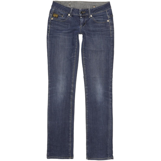 G-Star Midge Women Blue Straight Slim Stretch Jeans W28 L34