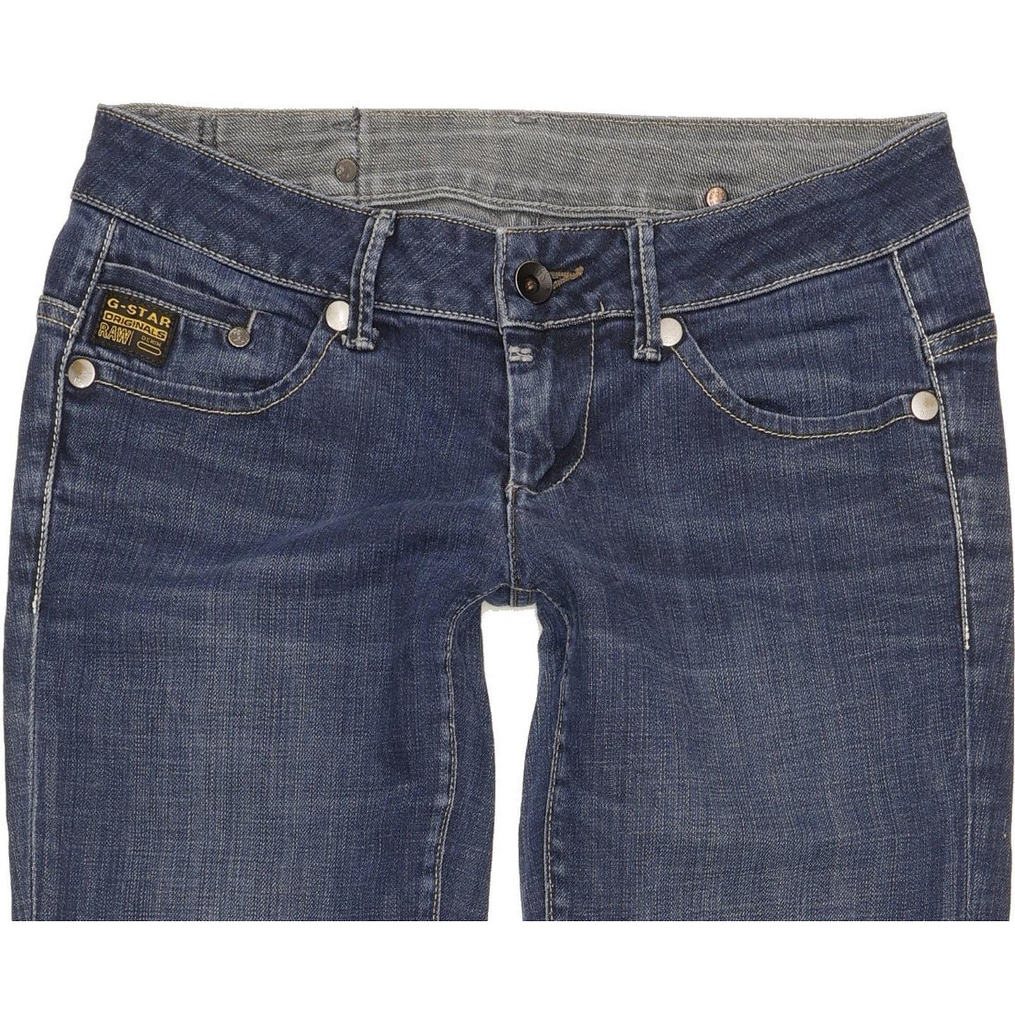 G-Star Midge Women Blue Straight Slim Stretch Jeans W28 L34