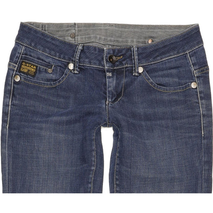 G-Star Midge Women Blue Straight Slim Stretch Jeans W28 L34