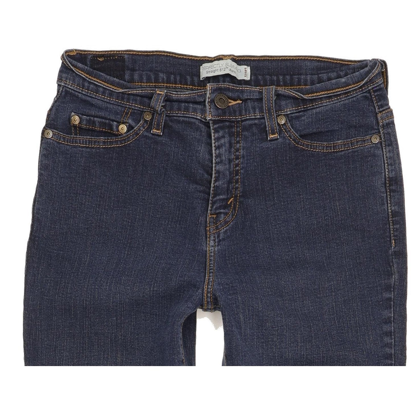 Levi's 512 Slimming Blue Straight Regular Stretch Jeans High Waisted W30 L29