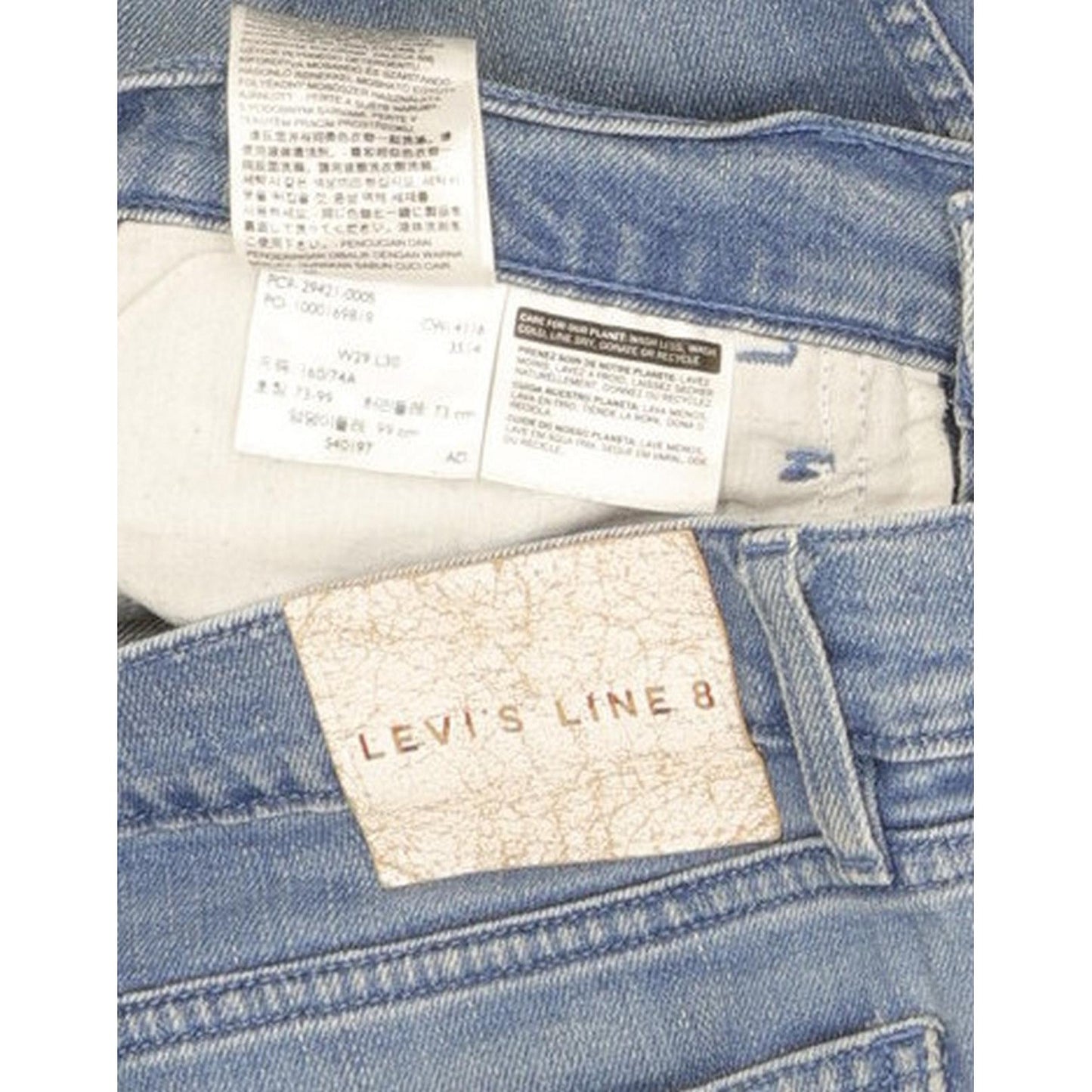 Levi's Line 8 Women Blue Skinny Slim Stretch Jeans W29 L30