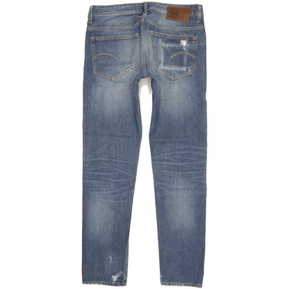 G-Star 3301 Low Men Blue Tapered Slim Jeans W34 L34