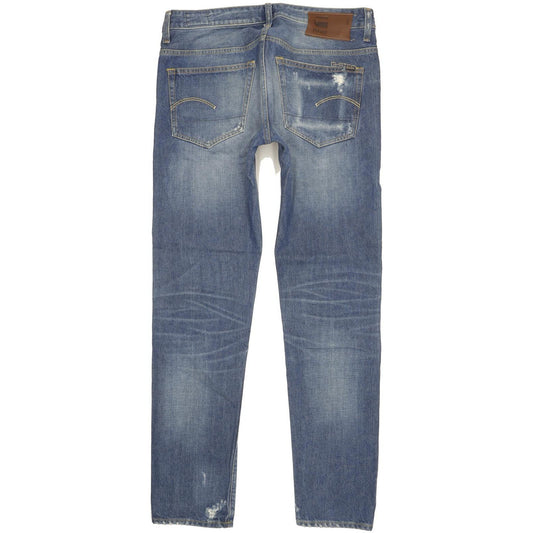 G-Star 3301 Low Men Blue Tapered Slim Jeans W34 L34