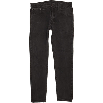 Levi's 512 Men Black Tapered Slim Stretch Jeans W32 L30