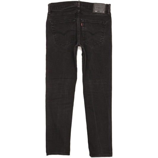 Levi's 512 Men Black Tapered Slim Stretch Jeans W32 L30
