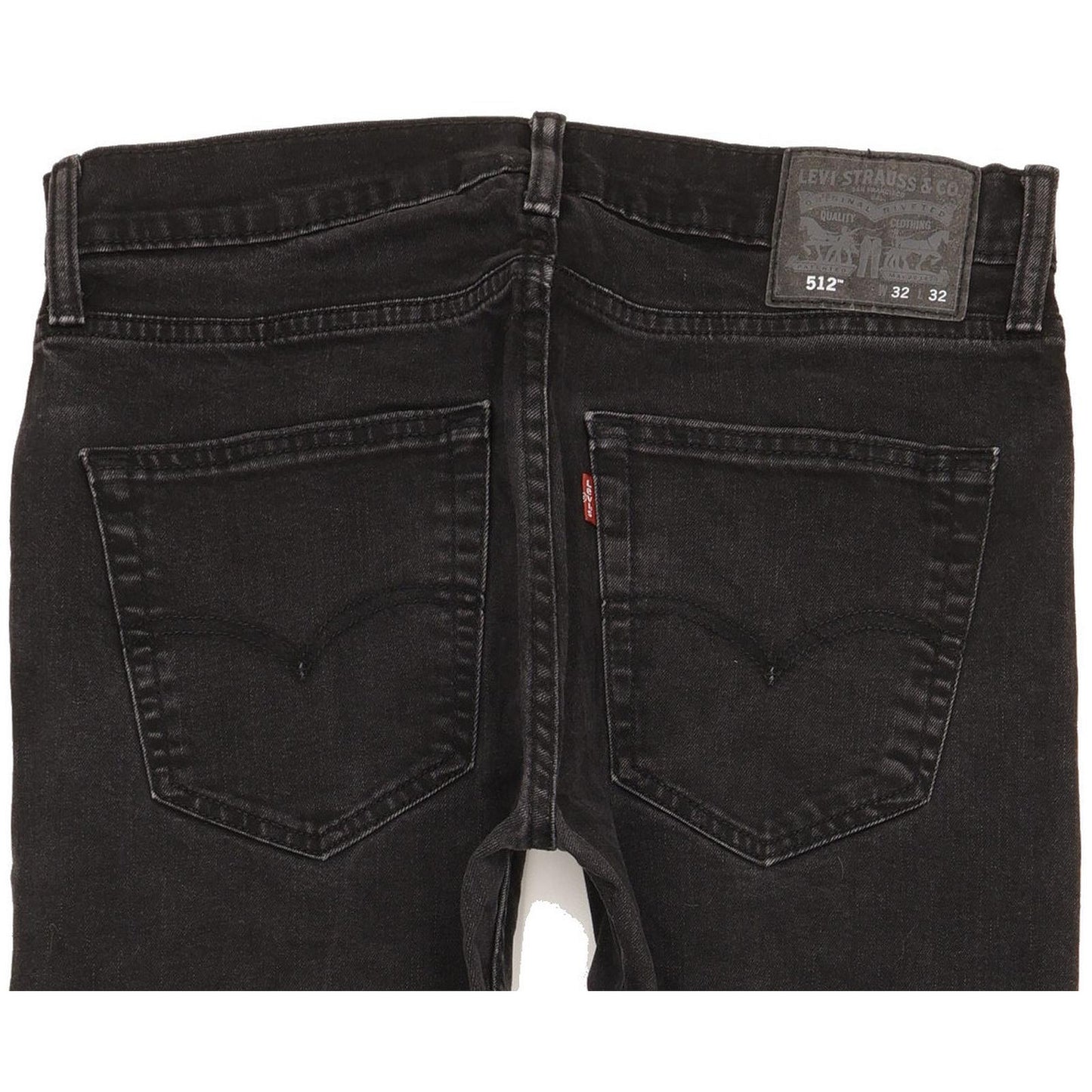 Levi's 512 Men Black Tapered Slim Stretch Jeans W32 L30