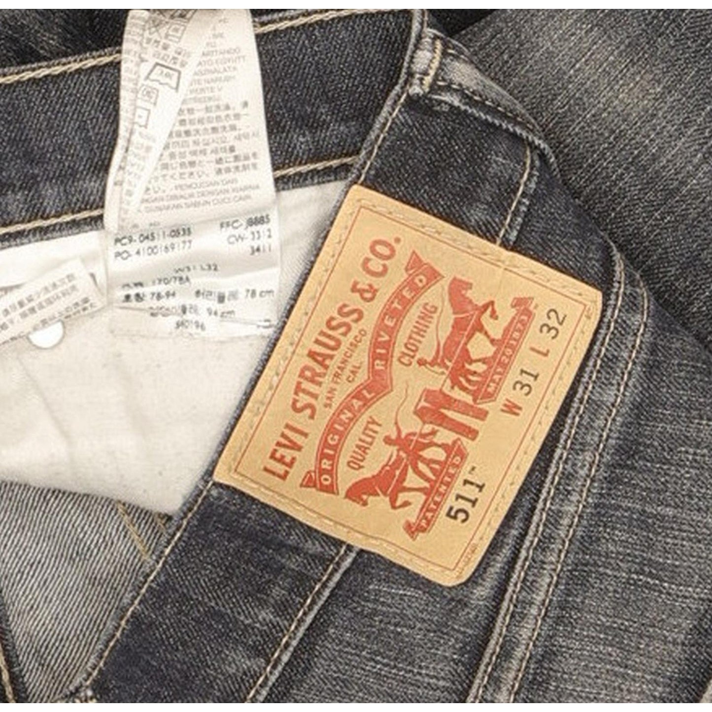 Levi's 511 Men Blue Straight Slim Stretch Jeans W31 L30