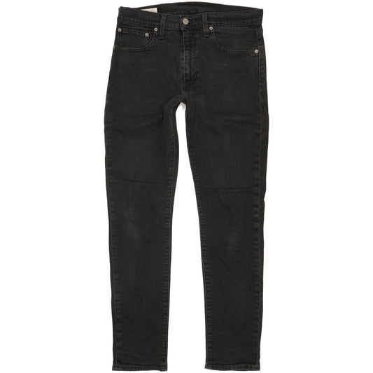 Levi's 512 Men Black Tapered Slim Stretch Jeans W32 L31