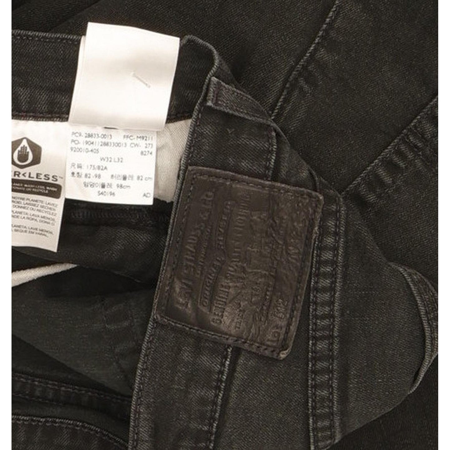 Levi's 512 Men Black Tapered Slim Stretch Jeans W32 L31