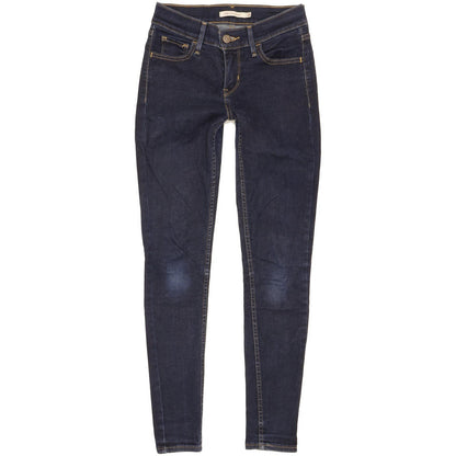 Levi's 710 Super Women Blue Skinny Slim Stretch Jeans W25 L27