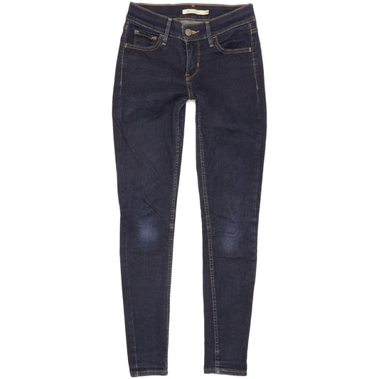 Levi's 710 Super Women Blue Skinny Slim Stretch Jeans W25 L27