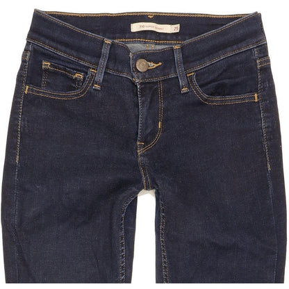 Levi's 710 Super Women Blue Skinny Slim Stretch Jeans W25 L27