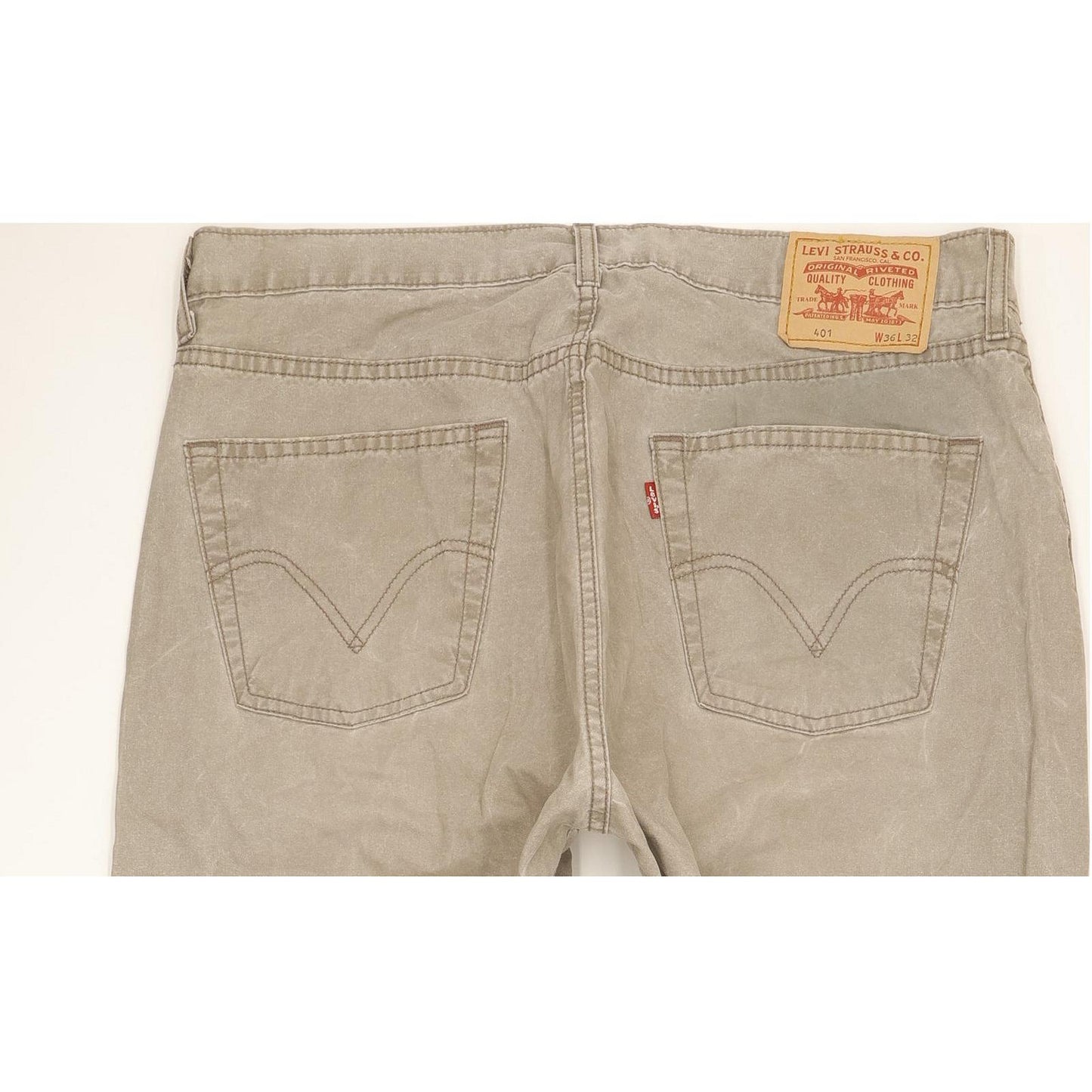 Levi's 401 Men Grey Straight Regular Jeans W36 L32