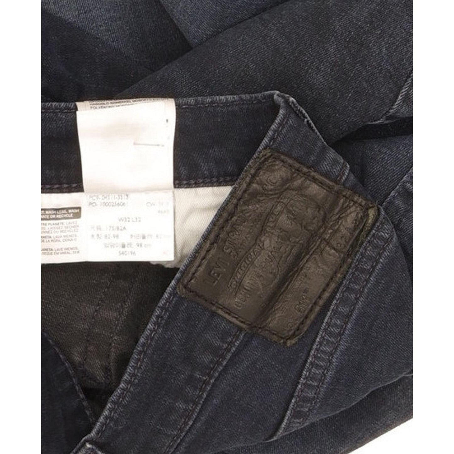 Levi's 511 Men Navy Straight Slim Stretch Jeans W32 L32