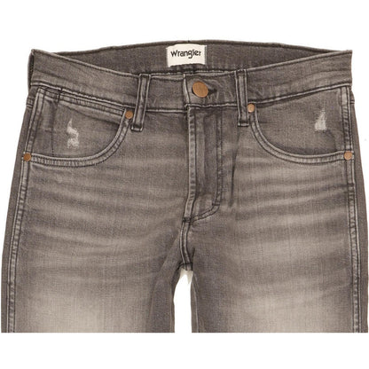 Wrangler Larston Men Grey Tapered Slim Stretch Jeans W30 L32