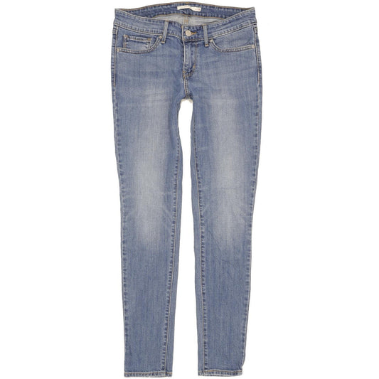 Levi's 711 Women Blue Skinny Slim Stretch Jeans W28 L30