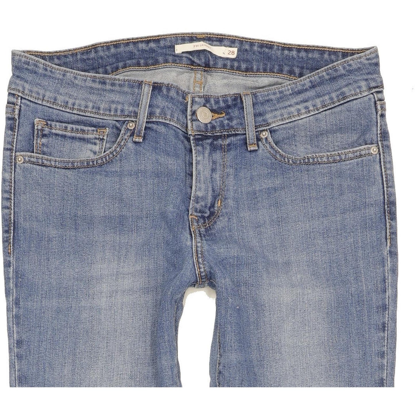 Levi's 711 Women Blue Skinny Slim Stretch Jeans W28 L30