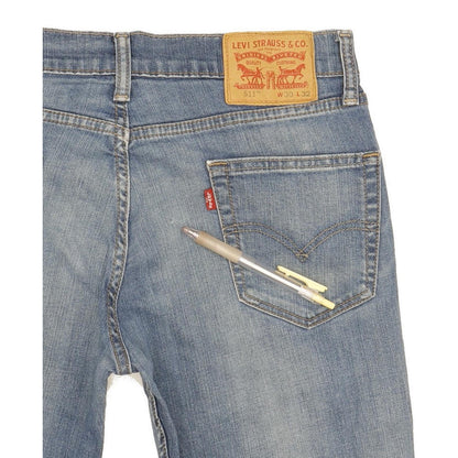 Levi's 511 Men Blue Straight Slim Stretch Jeans W30 L31