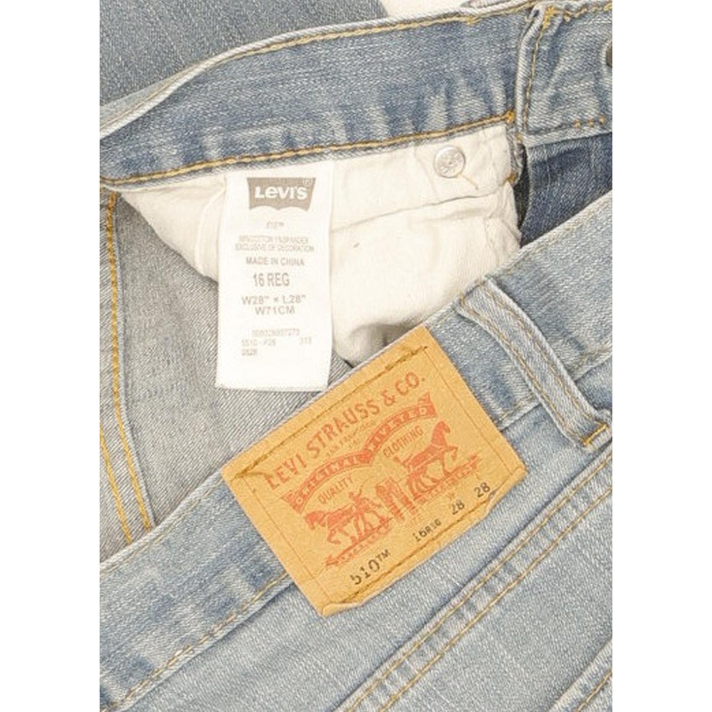Levi's 510 Kids Blue Skinny Slim Stretch Jeans W28 L28