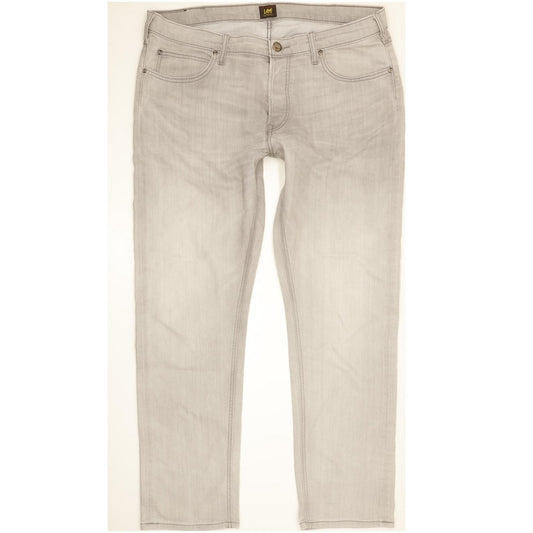 Lee Daren Men Grey Straight Slim Stretch Jeans W38 L31