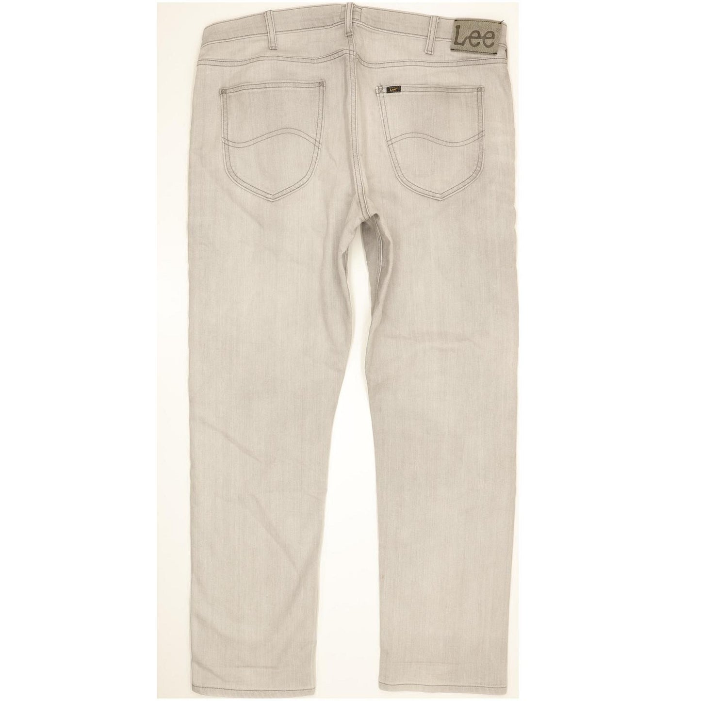 Lee Daren Men Grey Straight Slim Stretch Jeans W38 L31