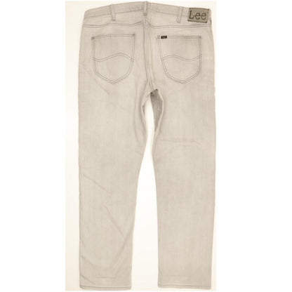 Lee Daren Men Grey Straight Slim Stretch Jeans W38 L31