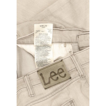 Lee Daren Men Grey Straight Slim Stretch Jeans W38 L31