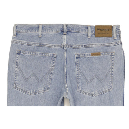 Wrangler Durable Quality Men Blue Straight Regular Stretch Jeans W38 L32