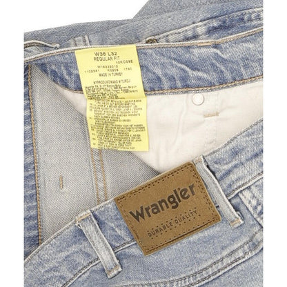 Wrangler Durable Quality Men Blue Straight Regular Stretch Jeans W38 L32