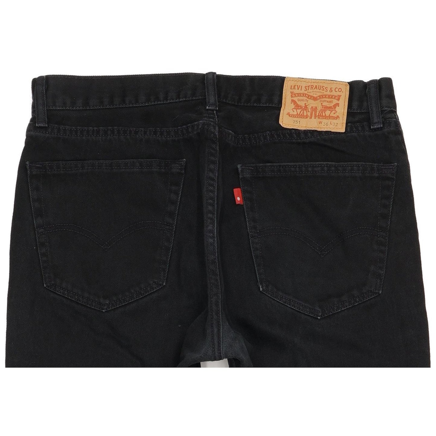 Levi's 751 Men Black Straight Regular Jeans W36 L31