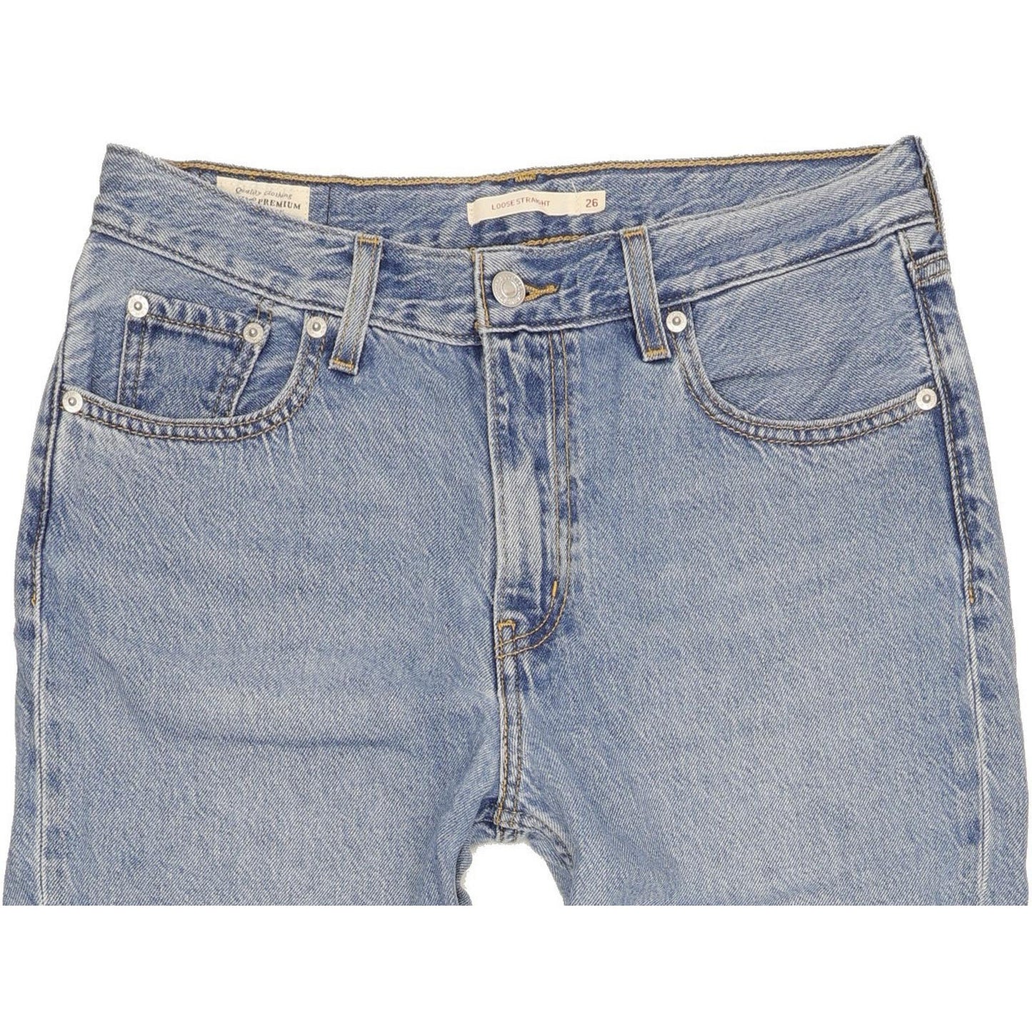 Levi's Women Blue Straight Loose Stretch Jeans W26 L30