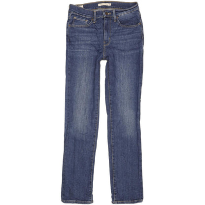 Levi's 724 Women Blue Straight Slim Stretch Jeans W28 L30