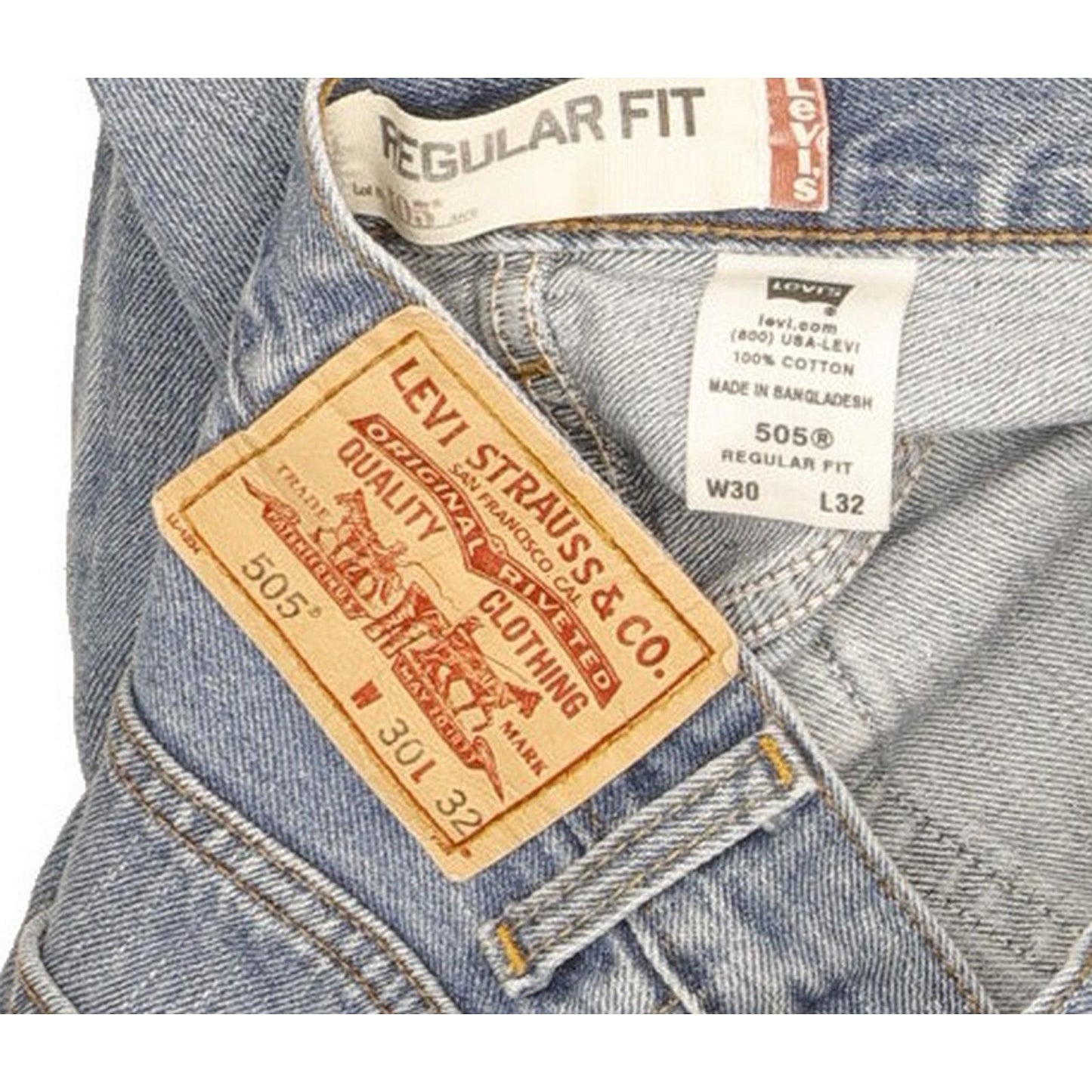 Levi's 505 Men Blue Straight Regular Jeans W30 L31