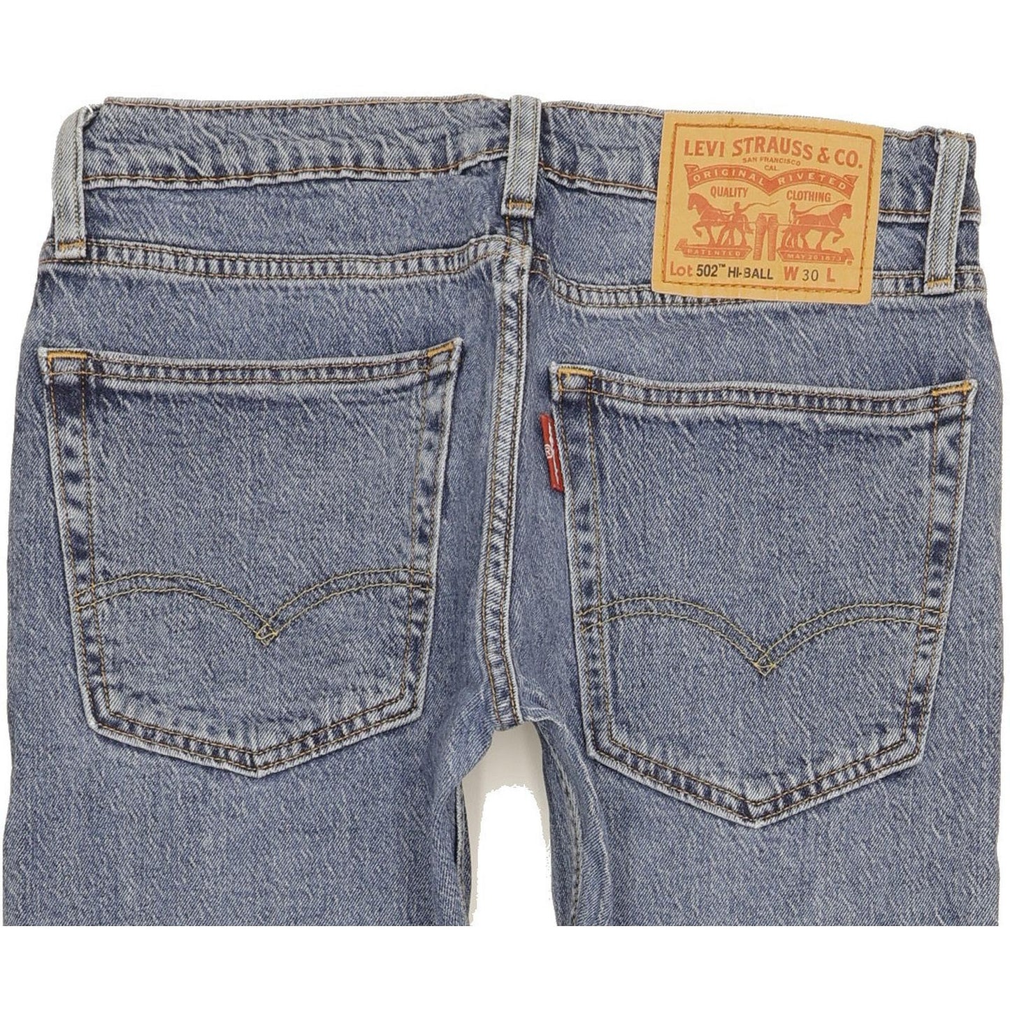 Levi's 502 Hi-Ball Men Blue Tapered Regular Stretch Jeans W30 L29