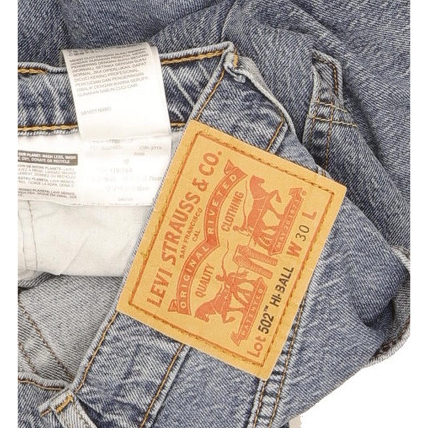 Levi's 502 Hi-Ball Men Blue Tapered Regular Stretch Jeans W30 L29