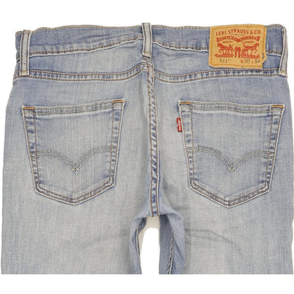 Levi's 511 Men Blue Straight Slim Stretch Jeans W30 L33
