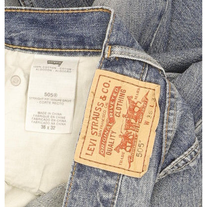 Levi's 505 Men Blue Straight Regular Jeans W36 L32