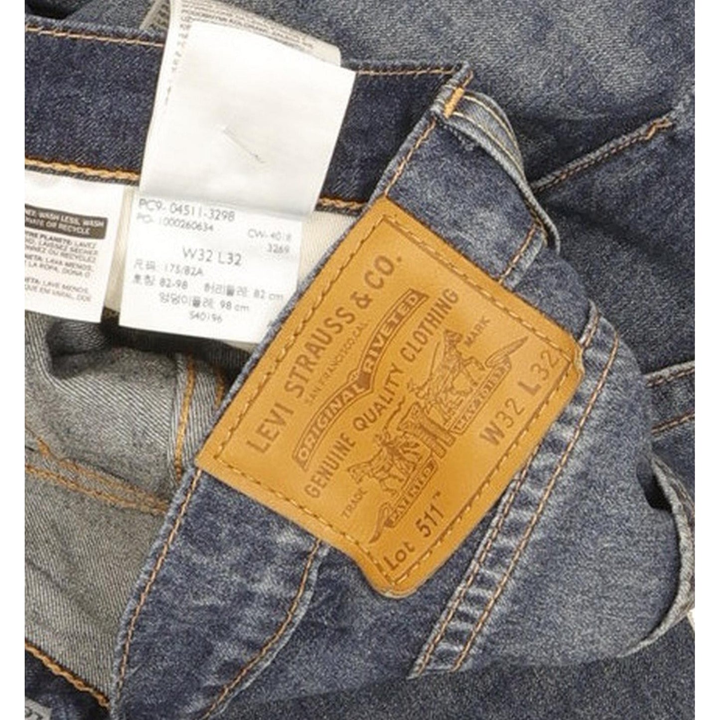 Levi's 511 Men Blue Straight Slim Stretch Jeans W32 L31