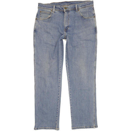 Wrangler Men Blue Straight Regular Stretch Jeans W36 L30